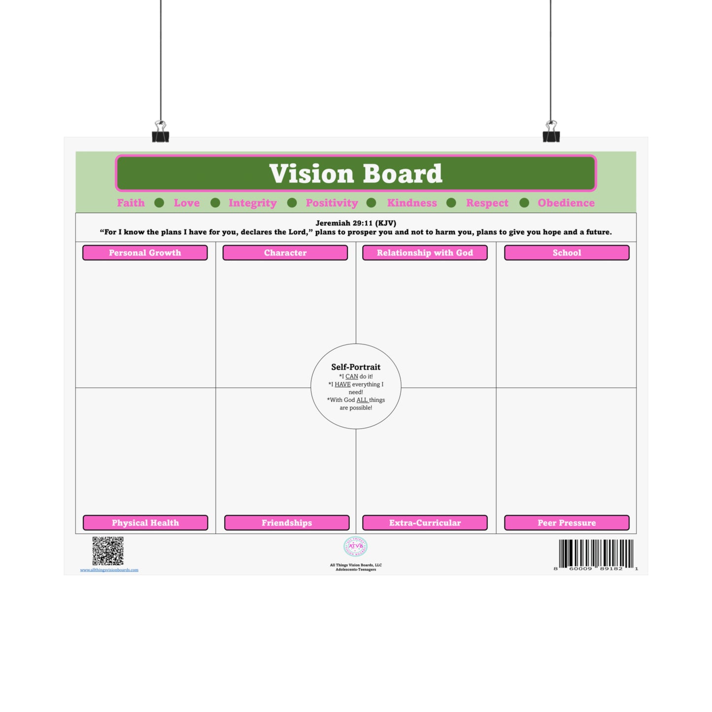 Adolescents Teenagers Vision Boards