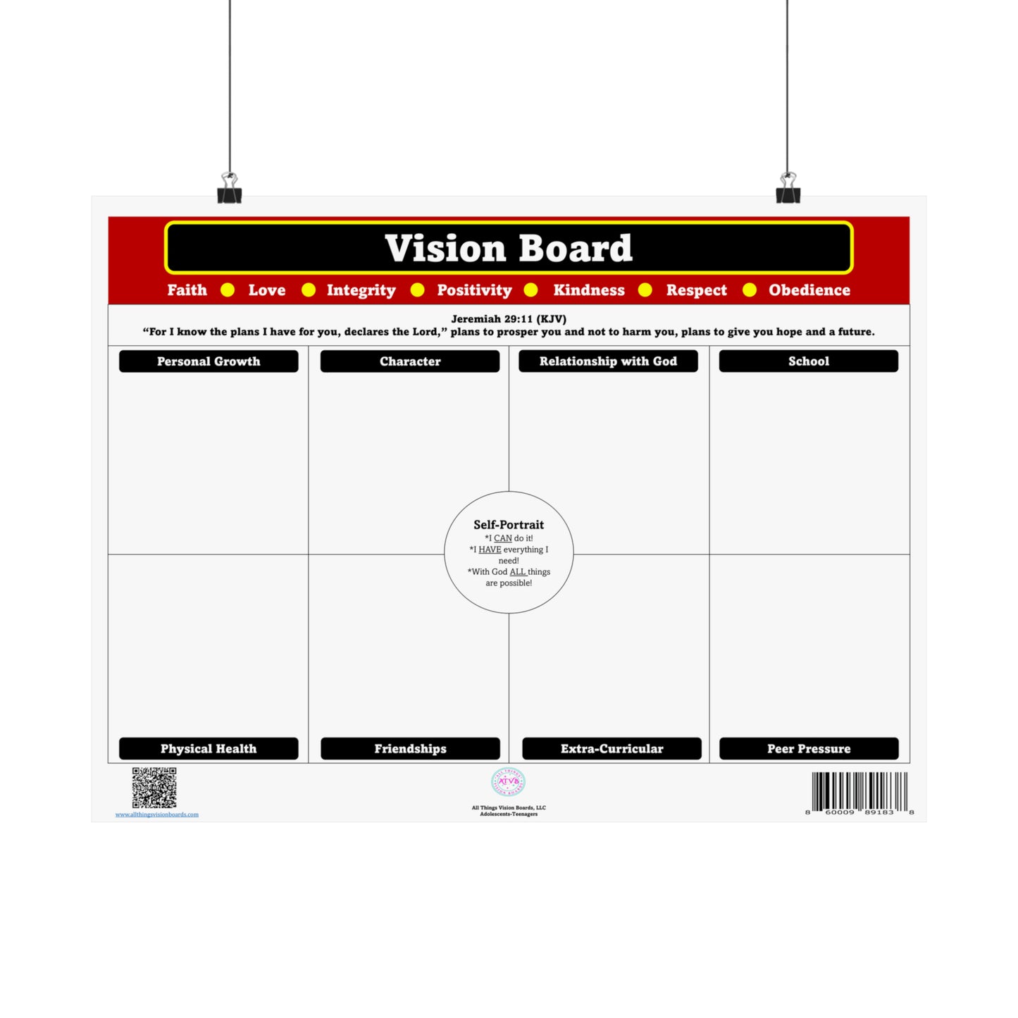 Adolescents Teenagers Vision Boards