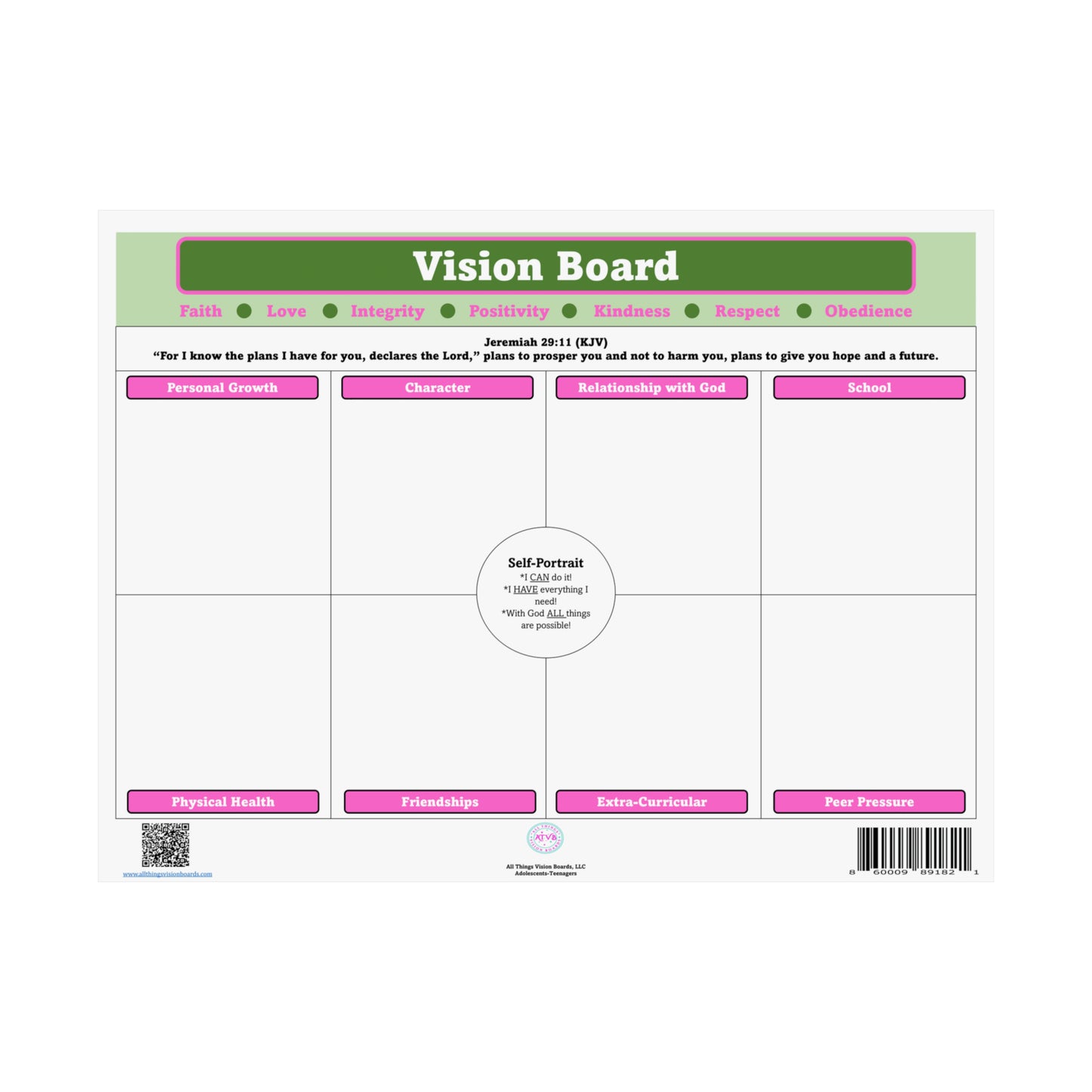 Adolescents Teenagers Vision Boards