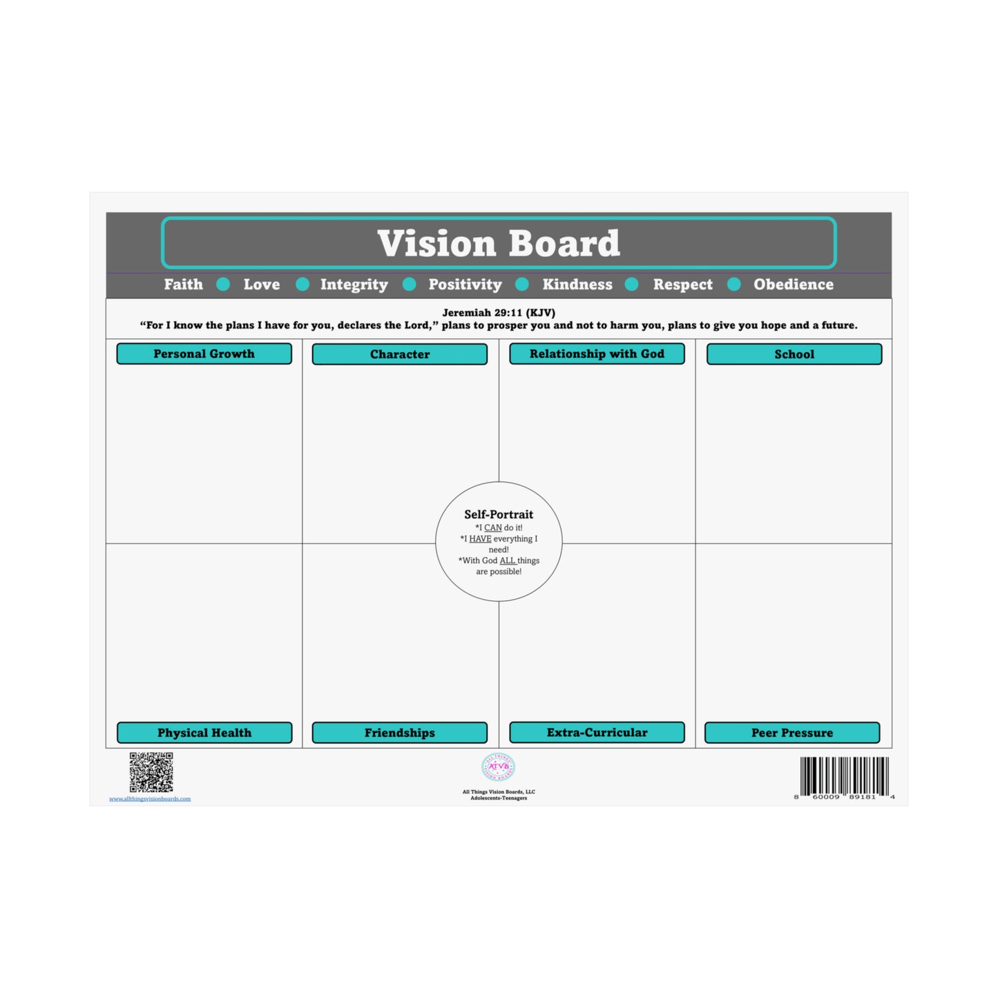 Adolescents Teenagers Vision Boards