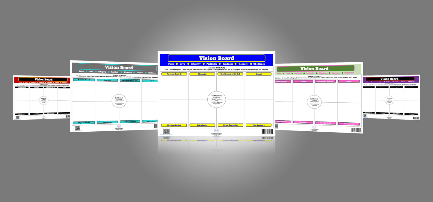 Adolescents and Teenagers Vision Board Planner and Goal Tracker